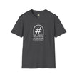 Dark gray graphic t-shirt with hashtag tombstone design, 'truth verse,' and '#catchphrasepoet' text.