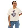 Women's Boxy Tee — Floral Portrait 