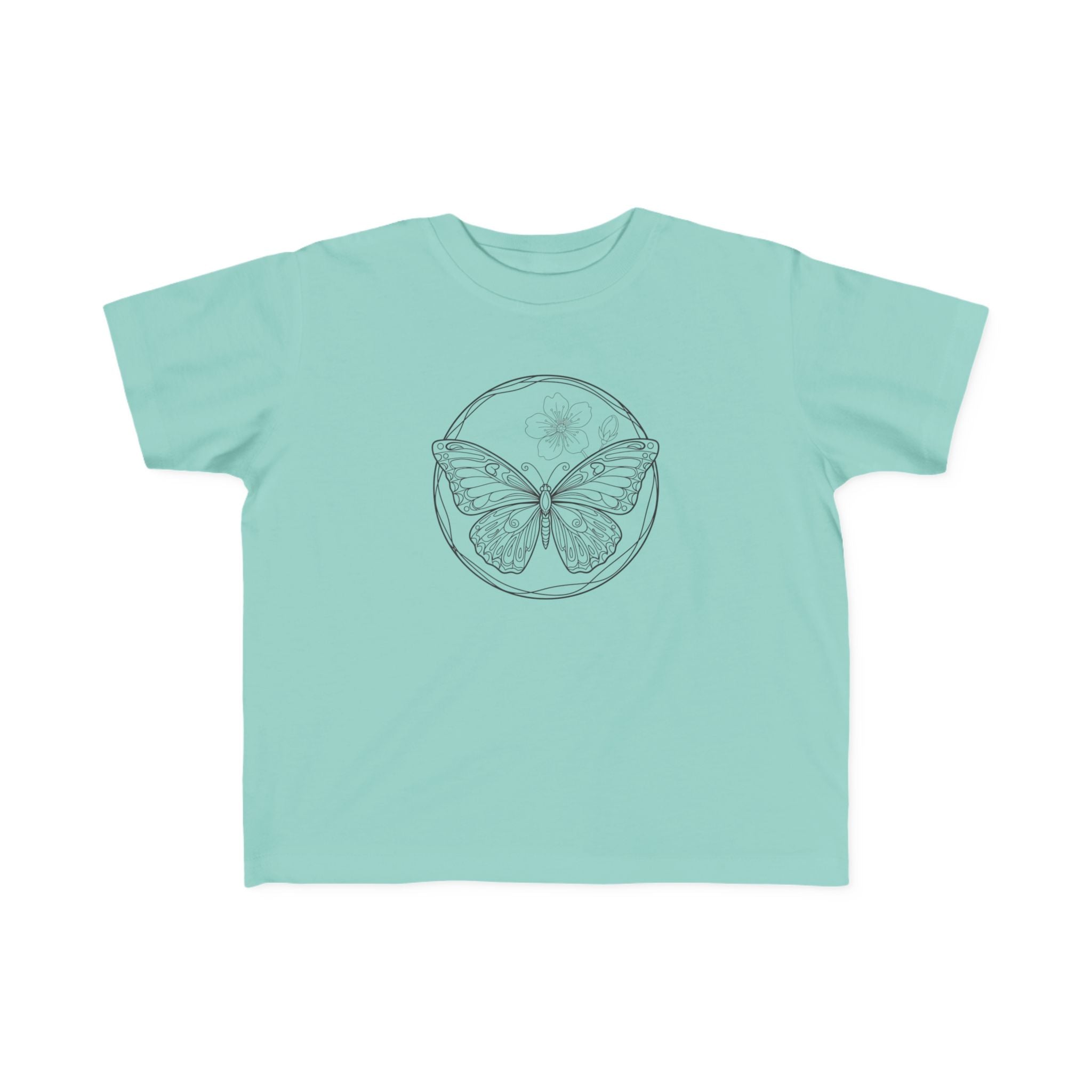 Butterfly Circle Toddler Tee — Cute Monarch Illustration Kids Shirt