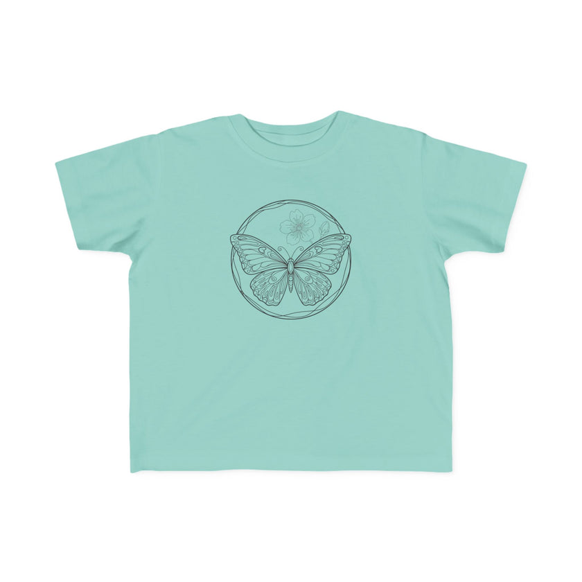 Butterfly Circle Toddler Tee — Cute Monarch Illustration Kids Shirt