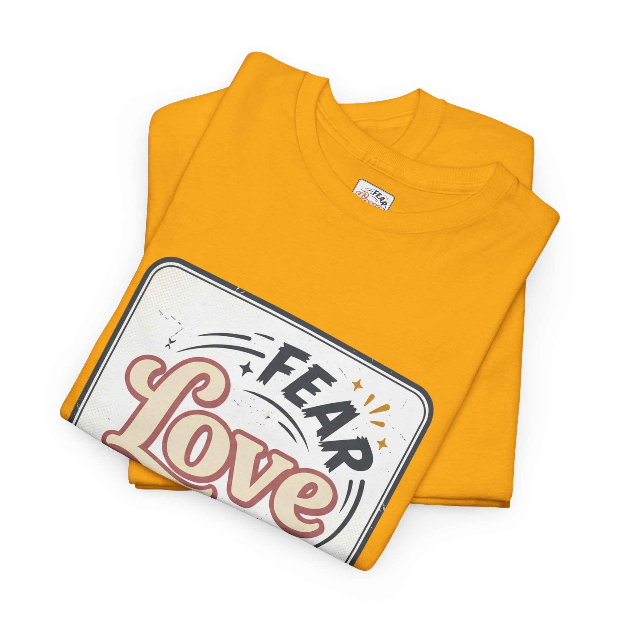Fear Dances With Love Graphic Tee — Retro Inspirational Love Design