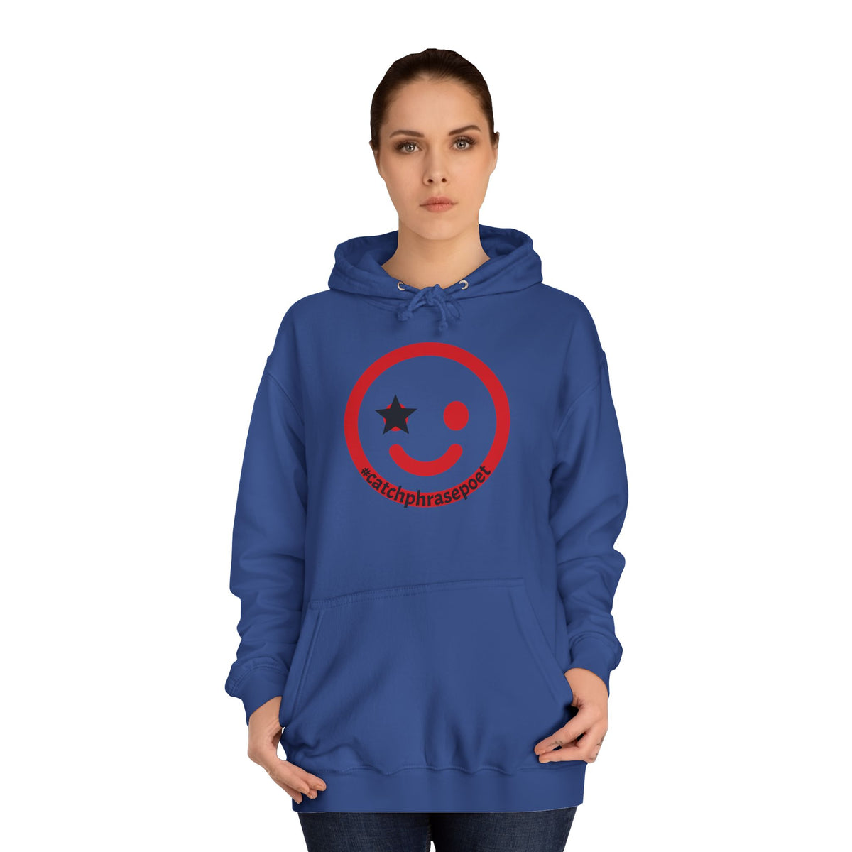 Smiley Duo Hoodie — Playful Star-Eye Graphic Pullover
