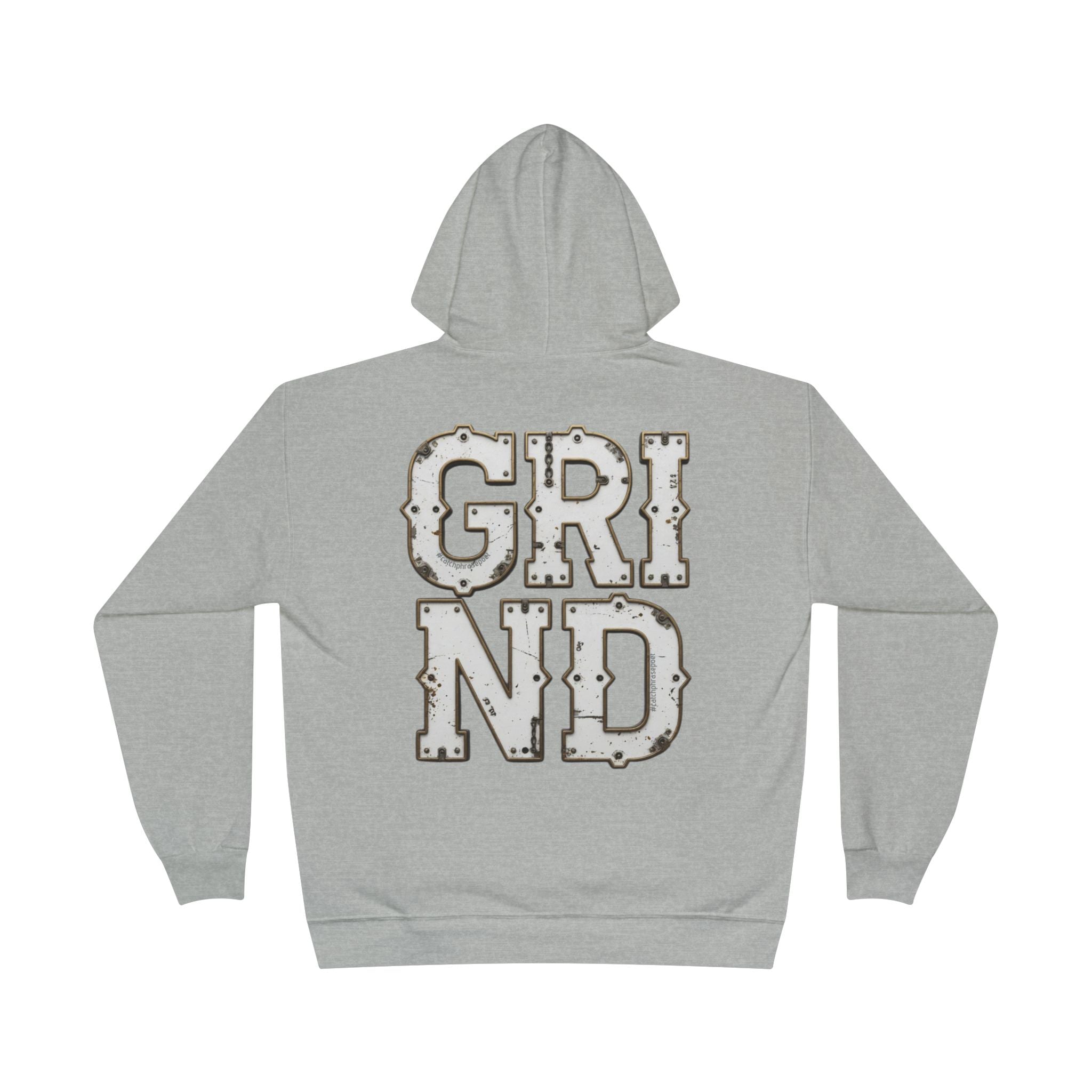 GRIND Vintage Lettering Hoodie — Motivational Streetwear Pullover