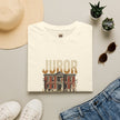 'Juror' courthouse graphic tee detail