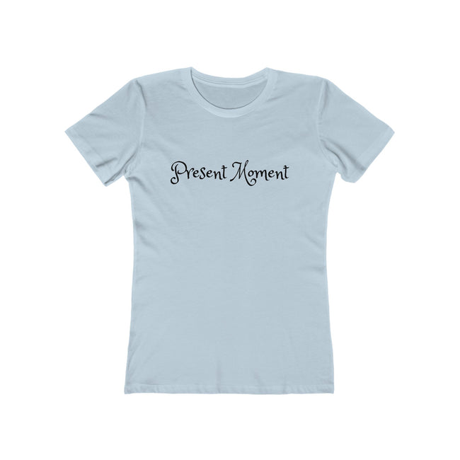 Present Moment Women’s Relaxed Boyfriend Tee — Meditation Graphic