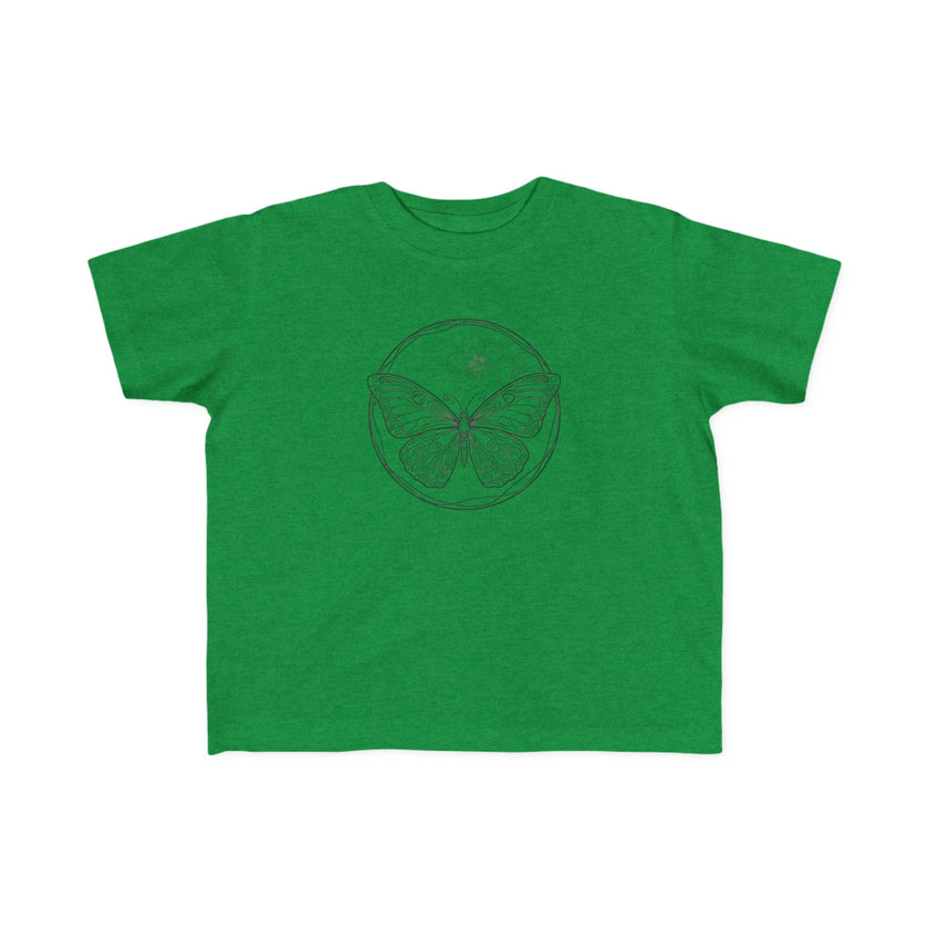 Butterfly Circle Toddler Tee — Cute Monarch Illustration Kids Shirt