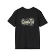 Growth Floral Typography T-Shirt | Botanical Plant Lettering