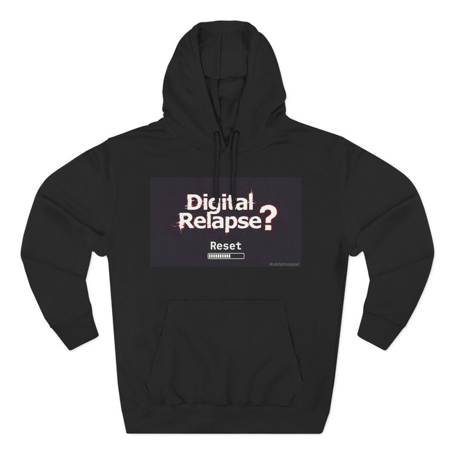 Digital Relapse? Reset Hoodie — Retro Vaporwave Graphic Pullover