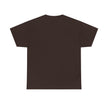 Plain dark brown short sleeve unisex t-shirt, back view, minimalist style