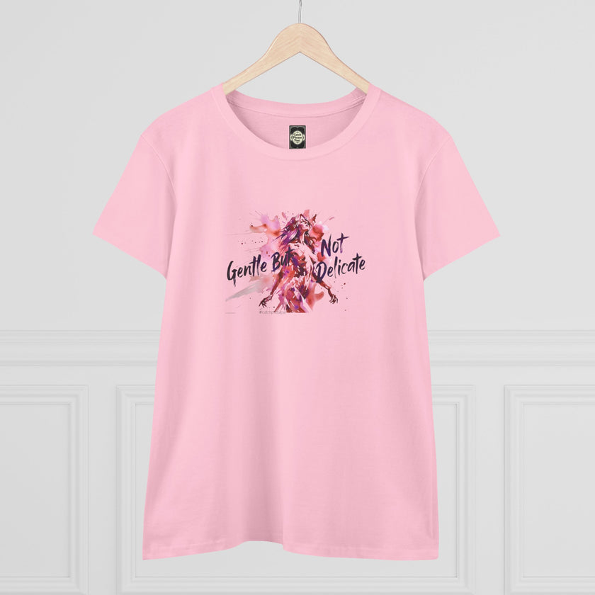 Gentle But Not Delicate Tee | Floral Script Feminist Shirt