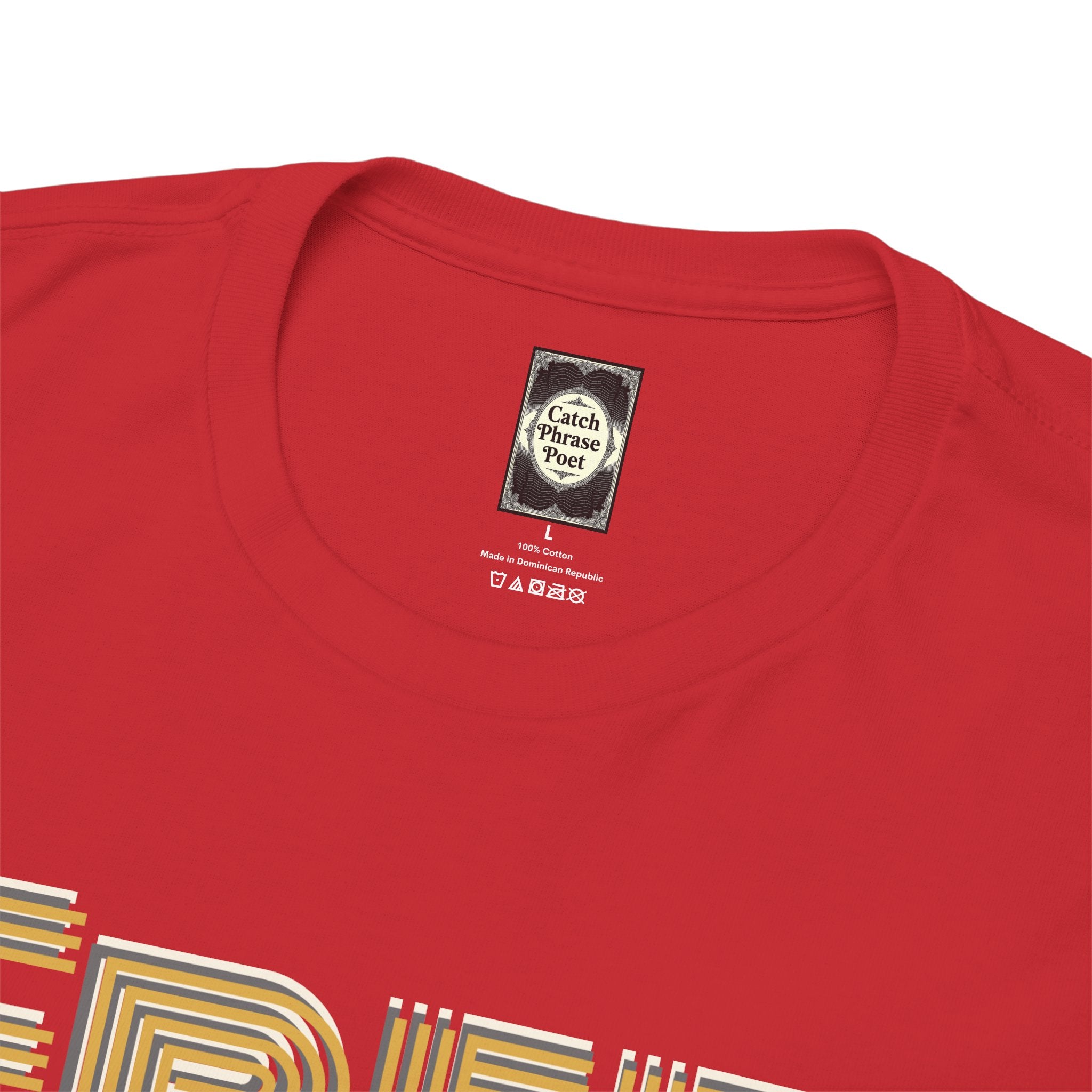 Free Hugs Tee | Retro Gold Stripe Text, Casual Comfort Shirt Smile Everyone