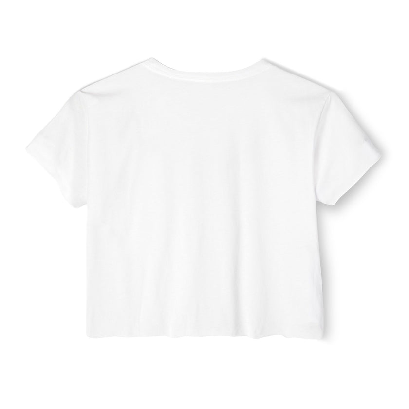 Neon Floral Portrait Festival Women's Crop Top — 'Festival Vibes'