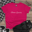 Bloom Quietly Women's Tee — Minimal Inspirational Script T-Shirt
