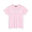 Light pink t-shirt with white 'de-part-men-tal-ized' text, minimalist style