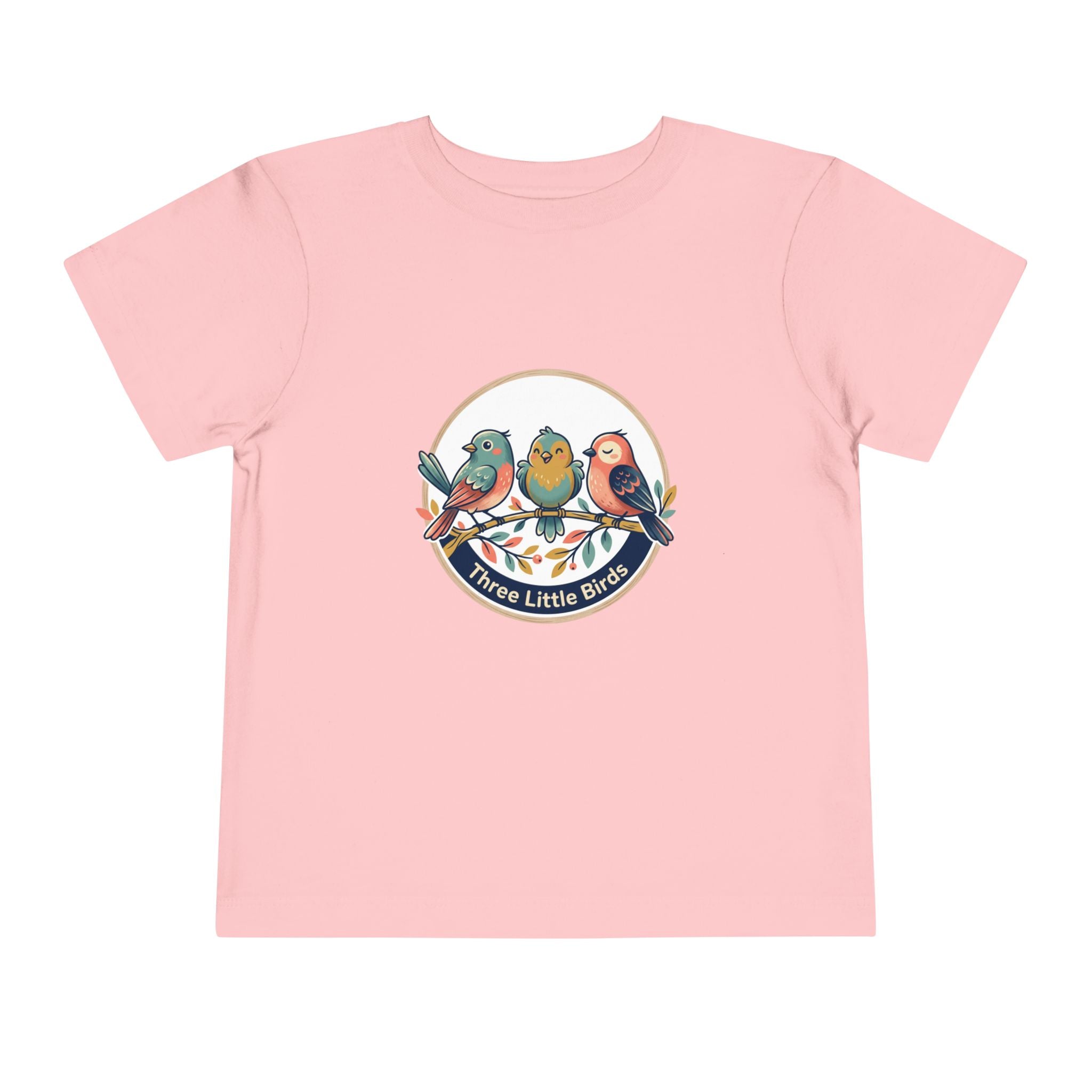 Toddler Tee — 'Three Little Birds' Cute Bird Trio Graphic Shirt