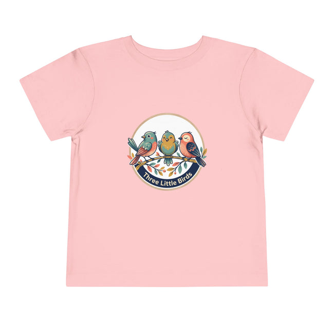 Toddler Tee — 'Three Little Birds' Cute Bird Trio Graphic Shirt