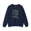 Navy blue sweatshirt featuring 