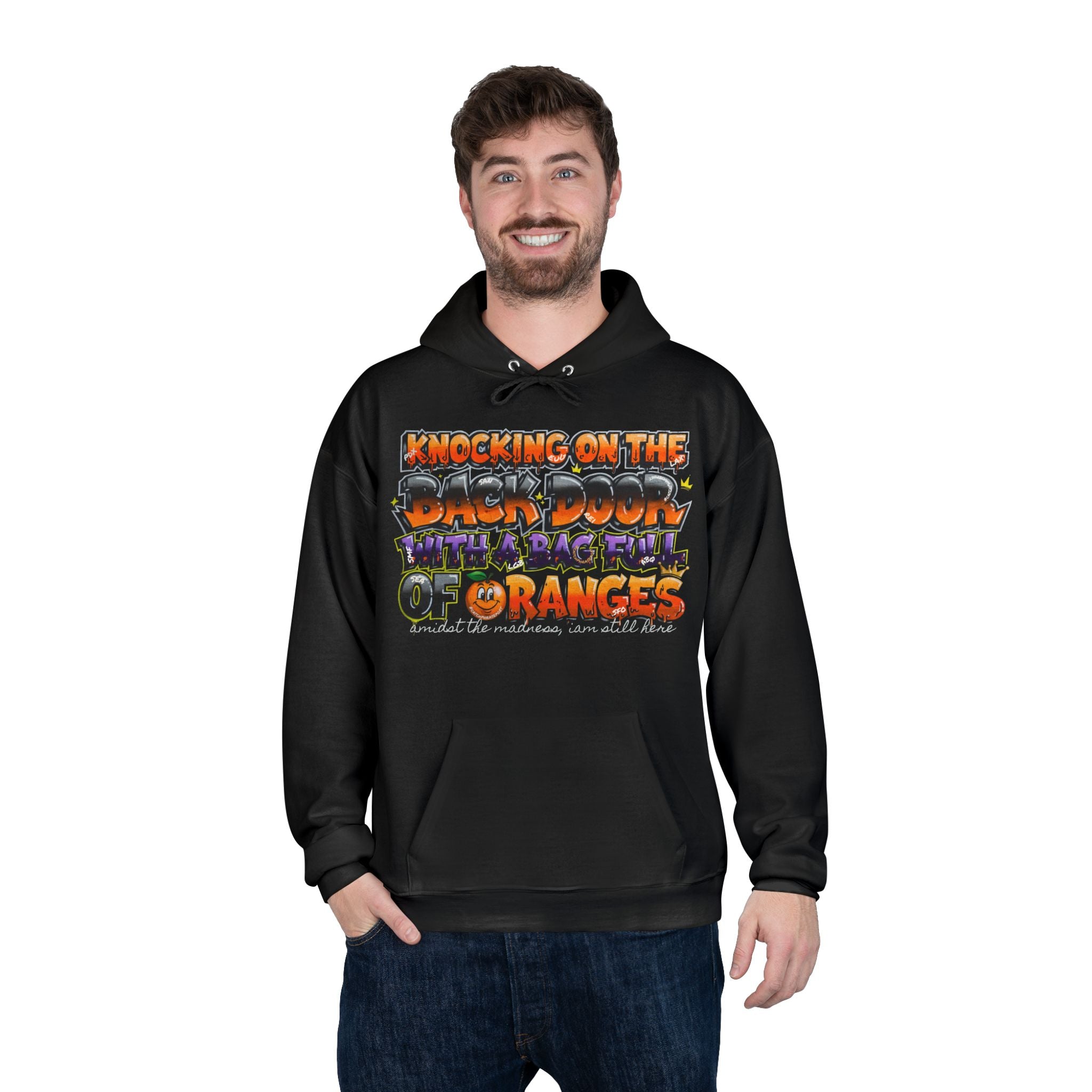 Knocking on the Back Door with a Bag of Oranges Hoodie — Sharing Healing- amidst the madness I'm still here