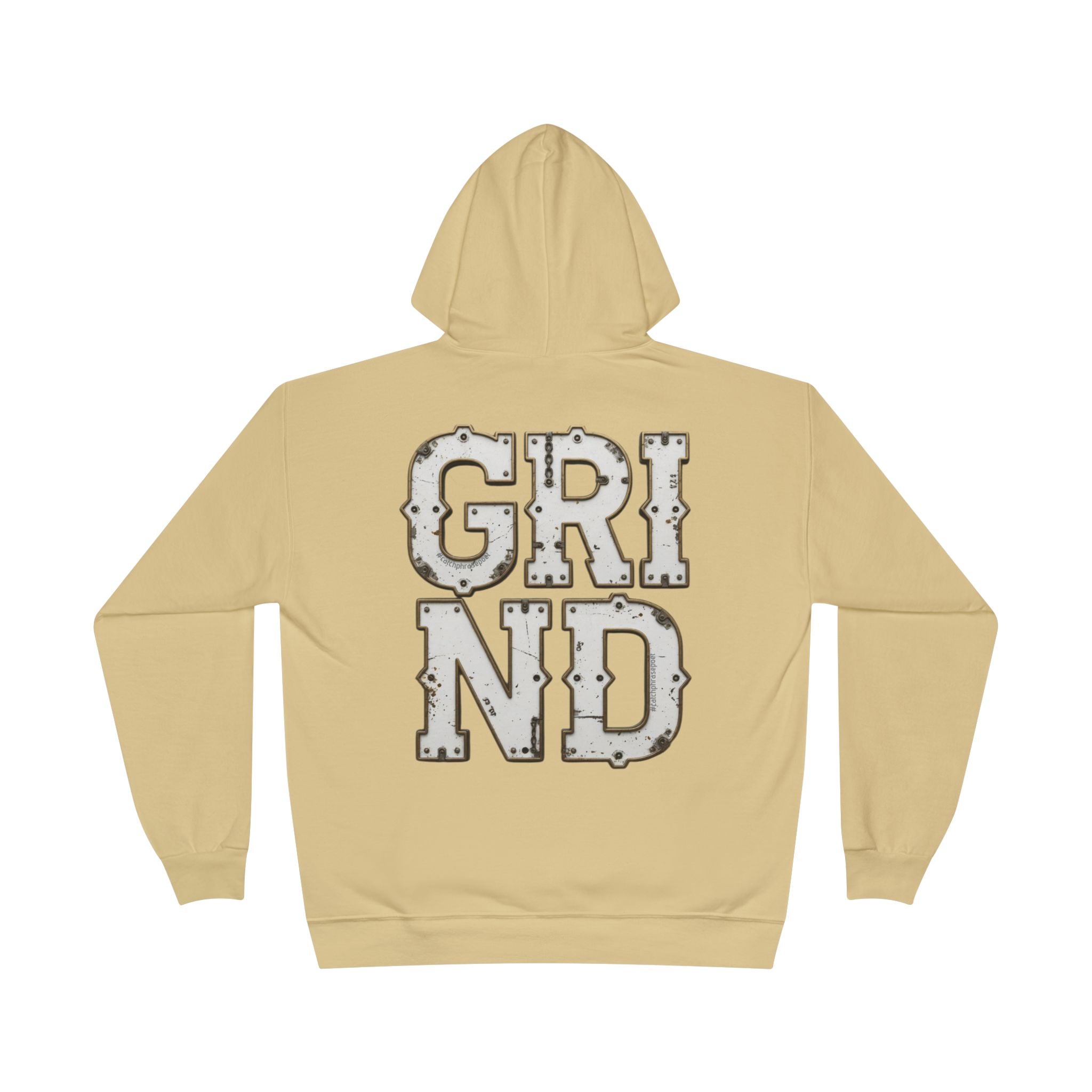 GRIND Vintage Lettering Hoodie — Motivational Streetwear Pullover