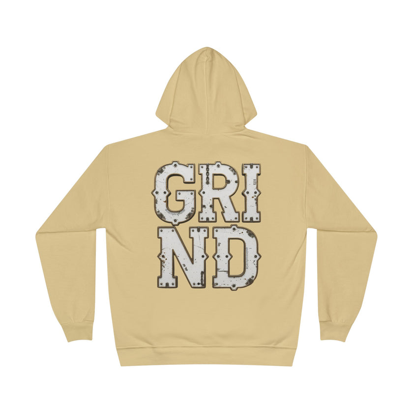GRIND Vintage Lettering Hoodie — Motivational Streetwear Pullover