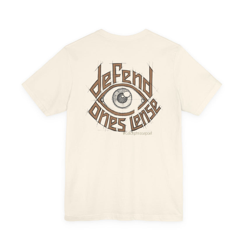 Defend One's Lens Eye Graphic Tee — Vintage-Protective Photography T-Shirt