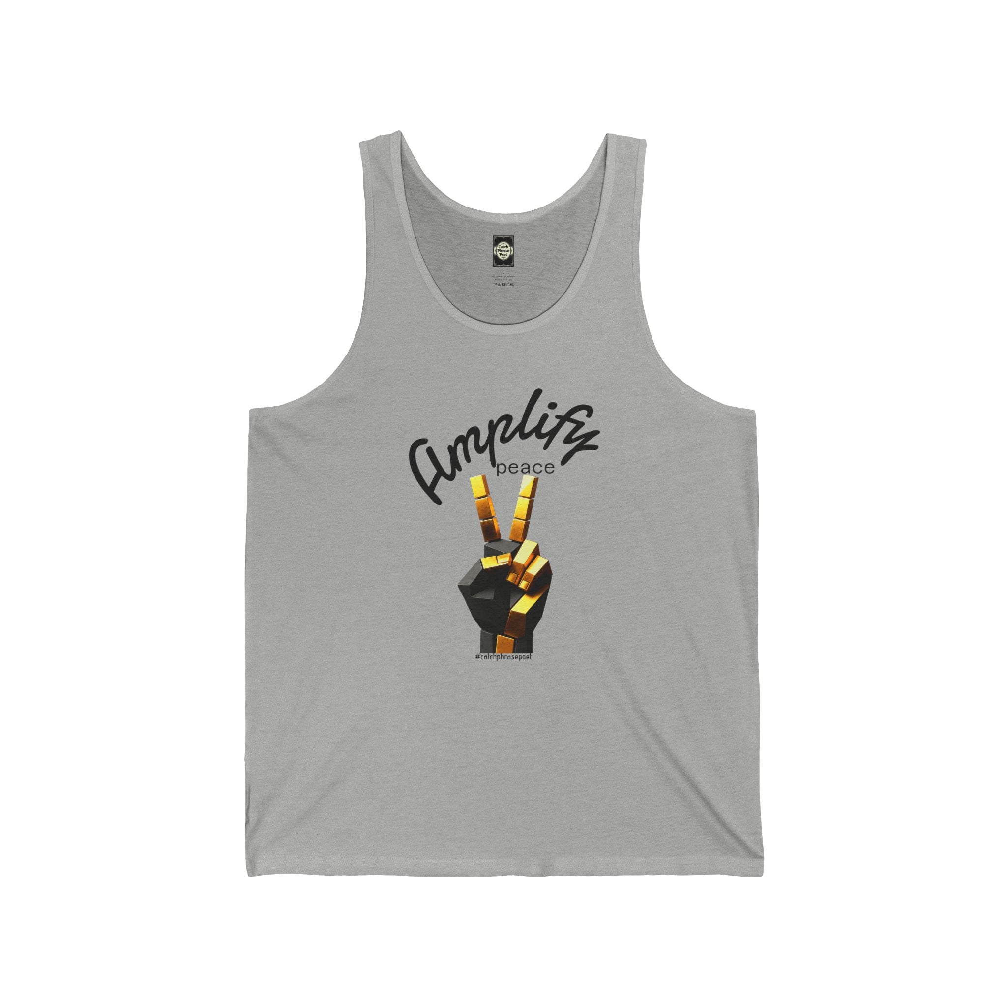 Amplify Peace peace hand V-sign Tank Top | Peaceful Protest Vibe