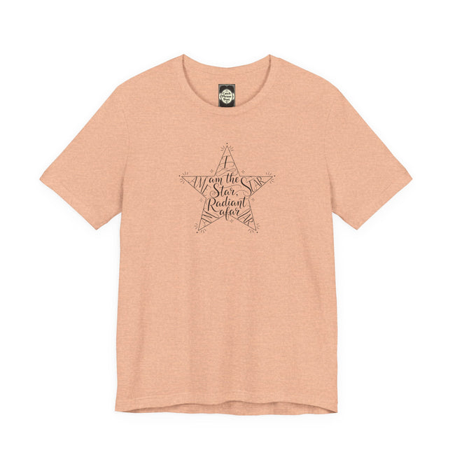 Star Radiant Tee — Inspirational Handwritten Star Graphic T-Shirt