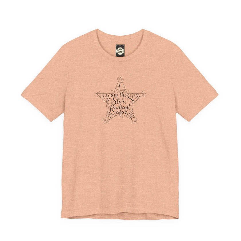 Star Radiant Tee — Inspirational Handwritten Star Graphic T-Shirt