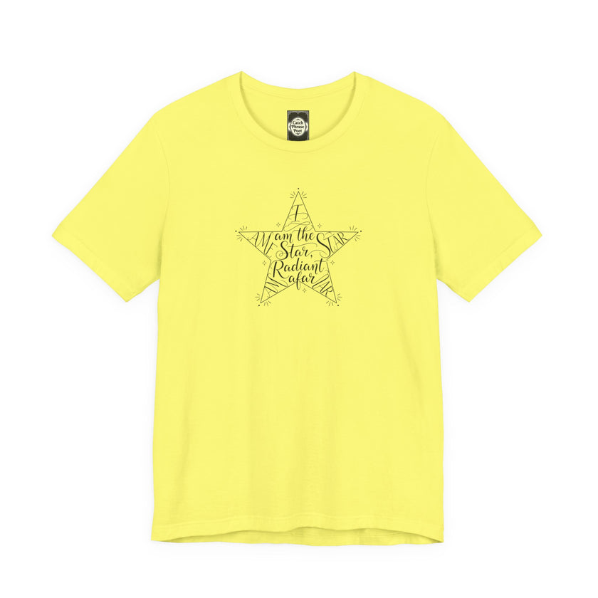 Star Radiant Tee — Inspirational Handwritten Star Graphic T-Shirt