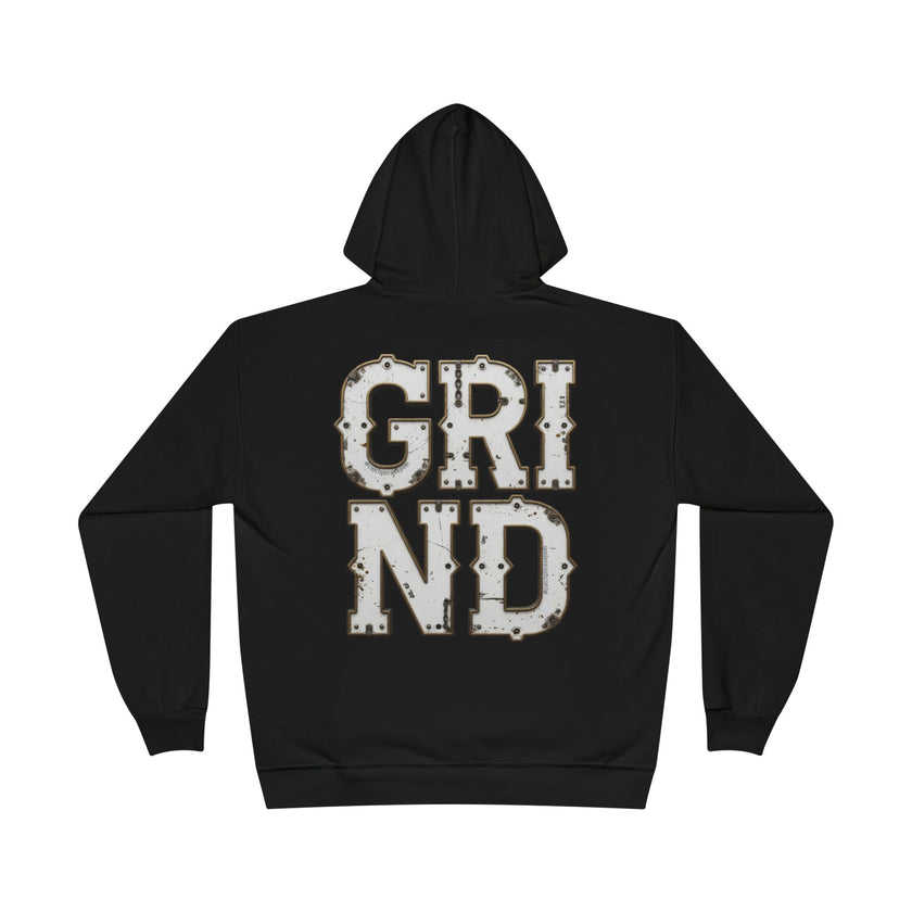 GRIND Vintage Lettering Hoodie — Motivational Streetwear Pullover