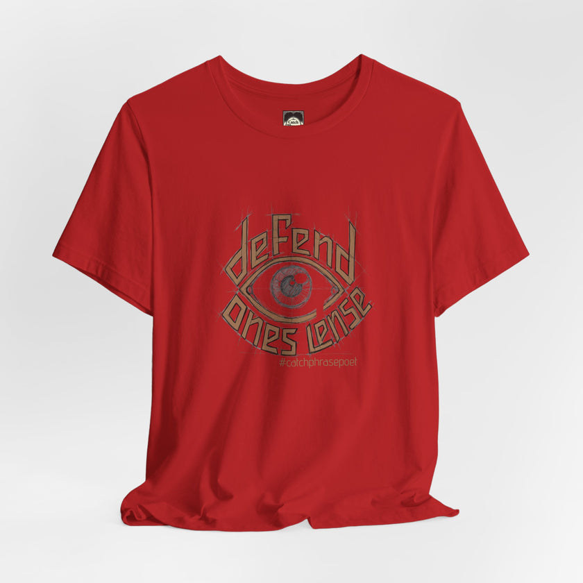 Defend One's Lens Eye Graphic Tee — Vintage-Protective Photography T-Shirt