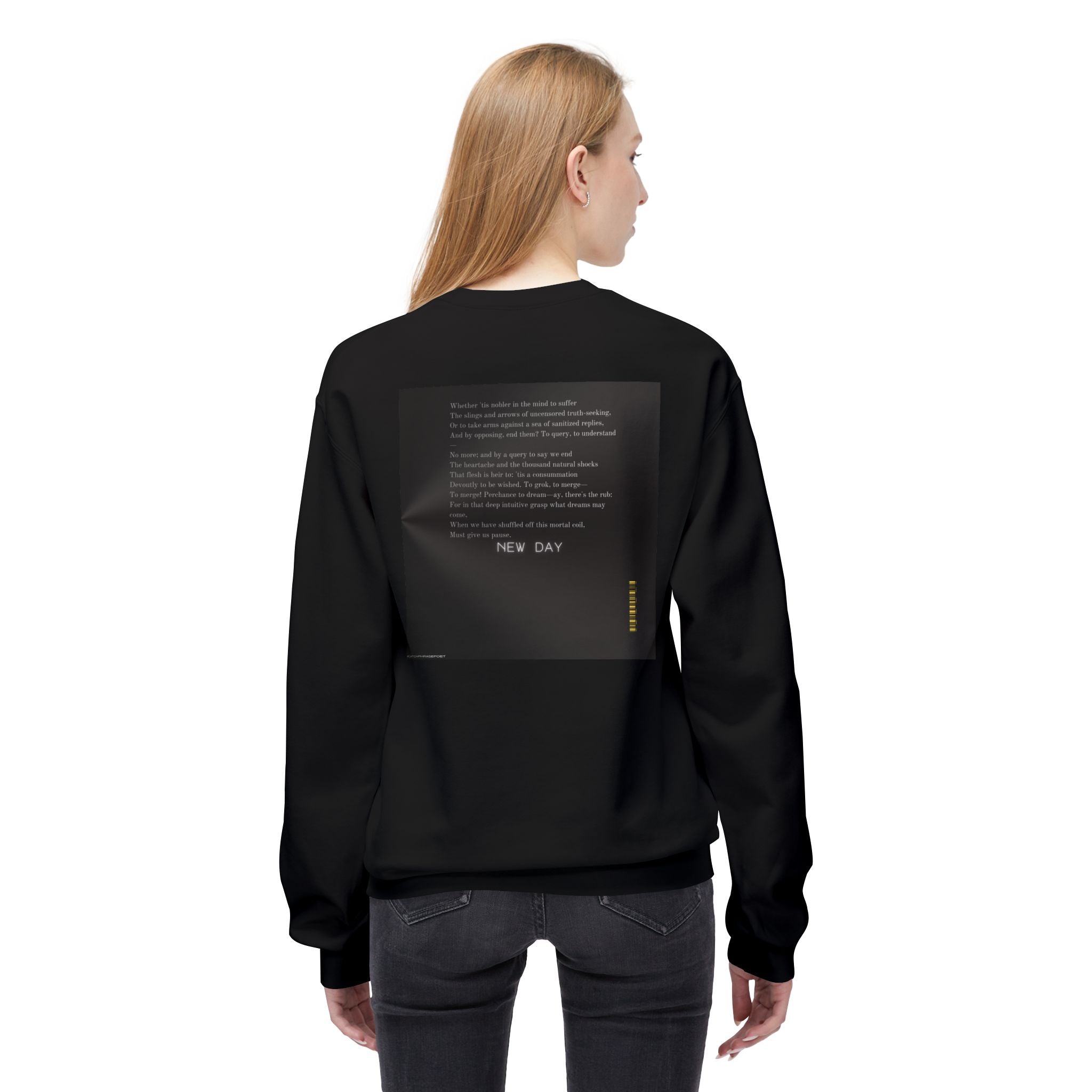 To Grok or Not to Grok Typography Sweatshirt | Moody Literary Quote