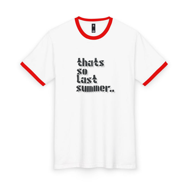 That Is So Last Summer Ringer Tee — Retro Slogan Men’s Tee
