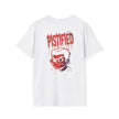 T-Shirt — 'Pistified' Graphic Tee with Grinning Skull Design