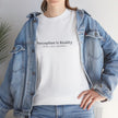 Perception Is Reality Tee - Minimalist White Graphic T-Shirt