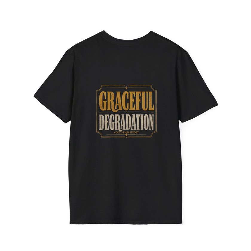 Graceful Degradation T-Shirt — Vintage Gold Gothic Graphic Tee