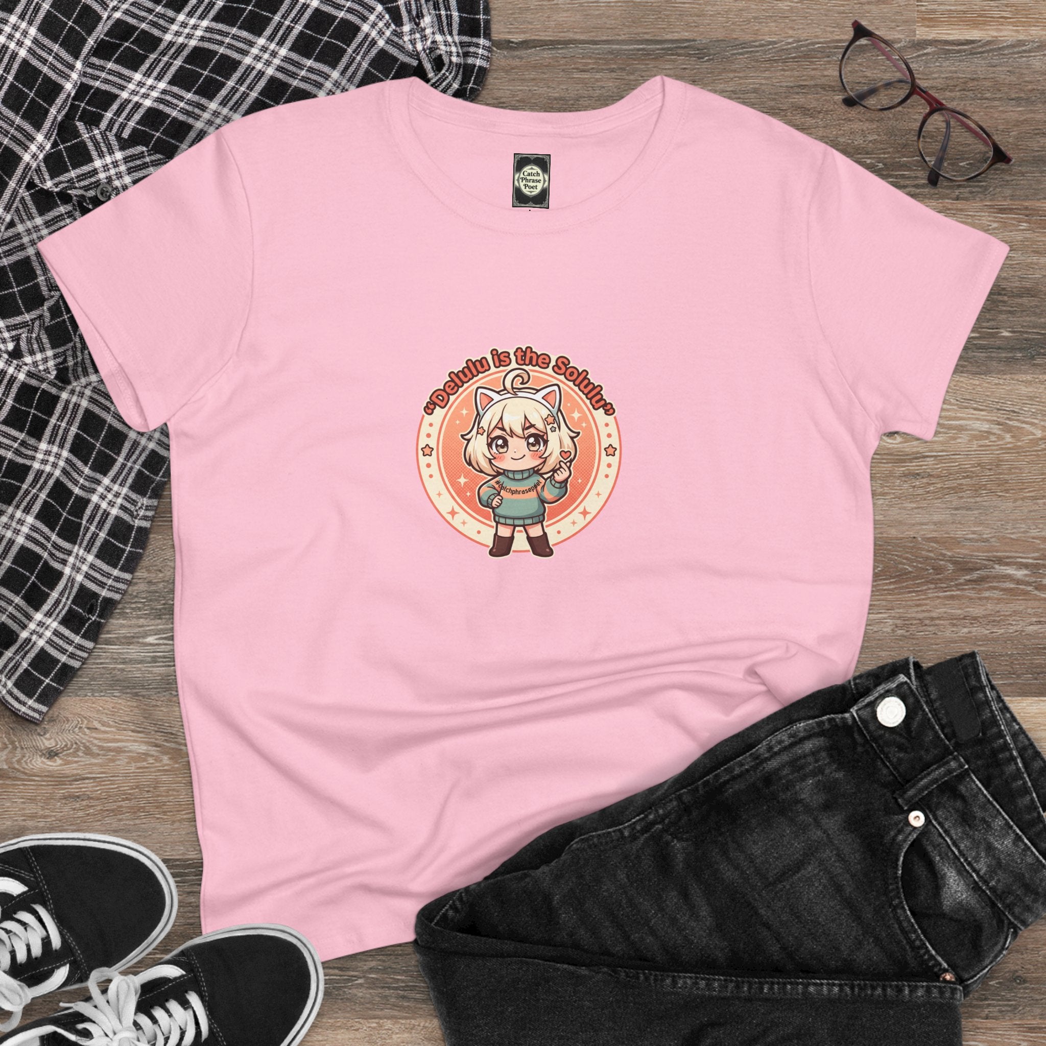 Cute Anime Catgirl Tee — 