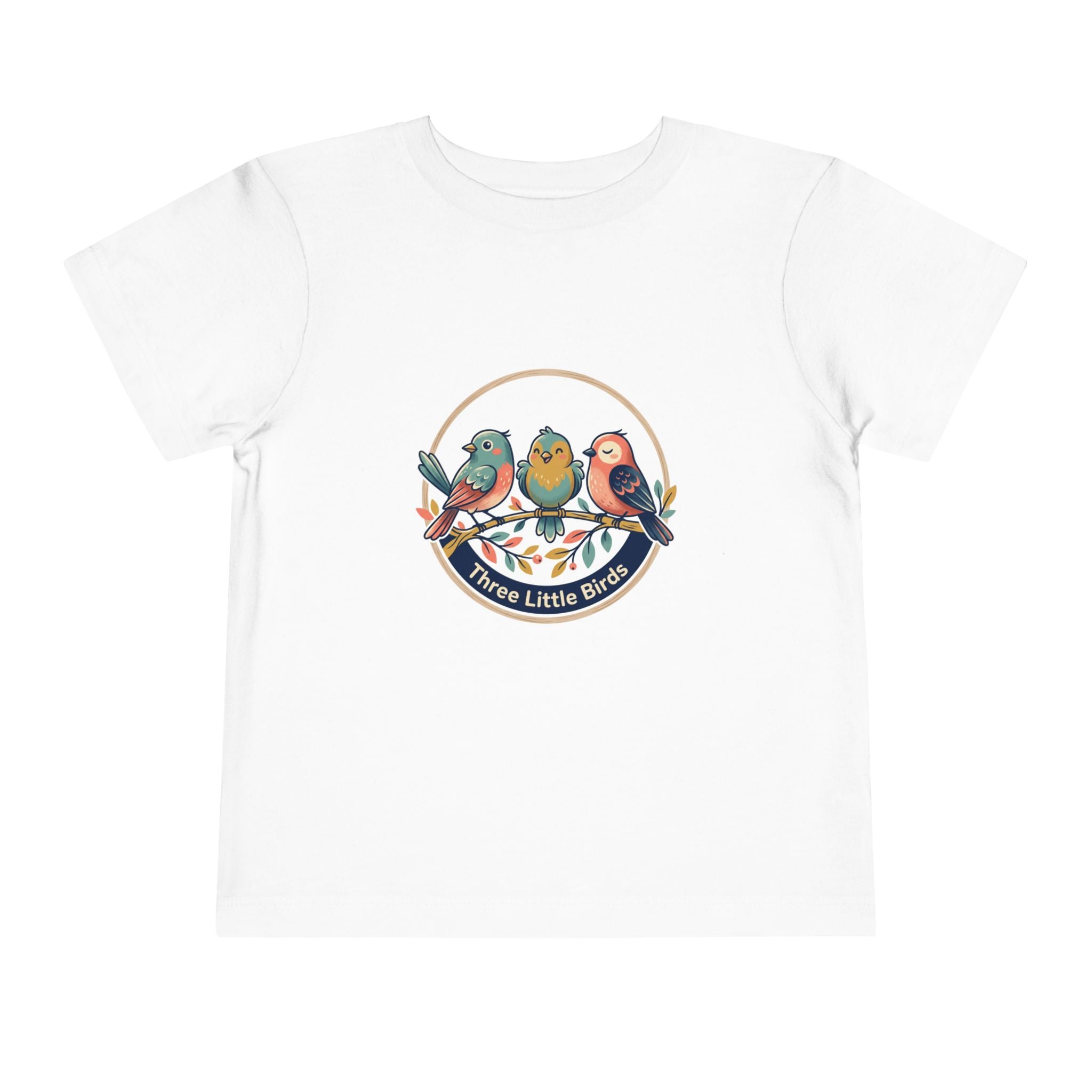 Toddler Tee — 'Three Little Birds' Cute Bird Trio Graphic Shirt