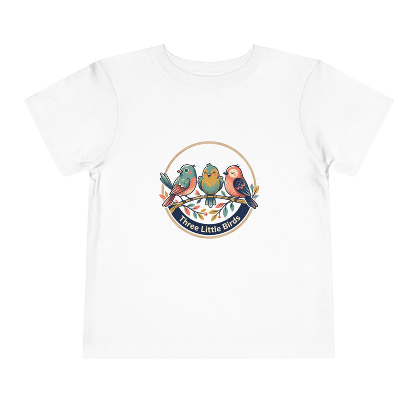 Toddler Tee — 'Three Little Birds' Cute Bird Trio Graphic Shirt