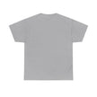 Plain heather gray unisex t-shirt, back view, short sleeves, casual apparel