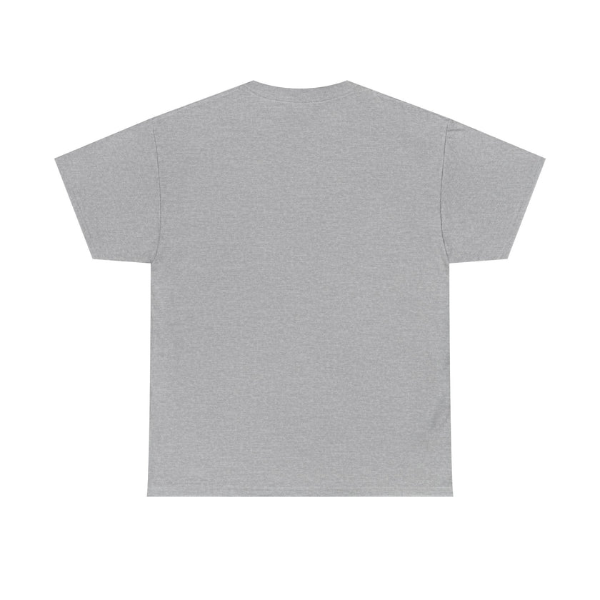 Plain heather gray unisex t-shirt, back view, short sleeves, casual apparel