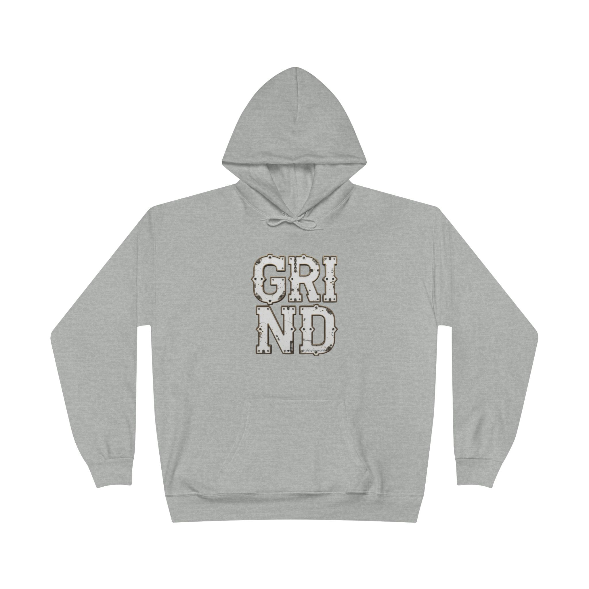 GRIND Vintage Lettering Hoodie — Motivational Streetwear Pullover