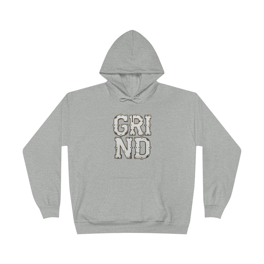 GRIND Vintage Lettering Hoodie — Motivational Streetwear Pullover