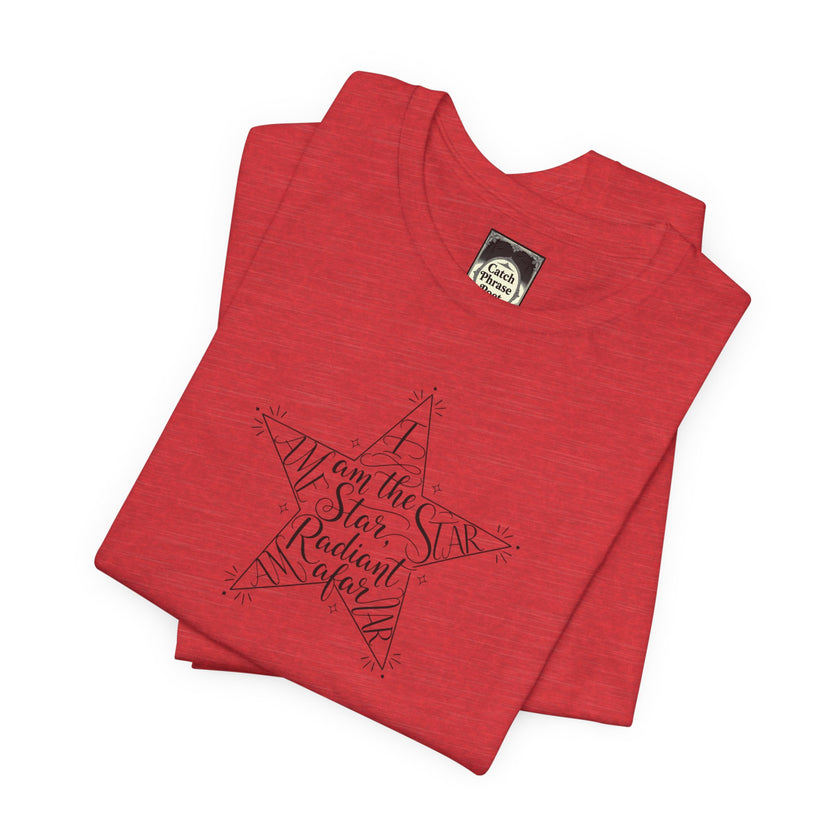 Star Radiant Tee — Inspirational Handwritten Star Graphic T-Shirt