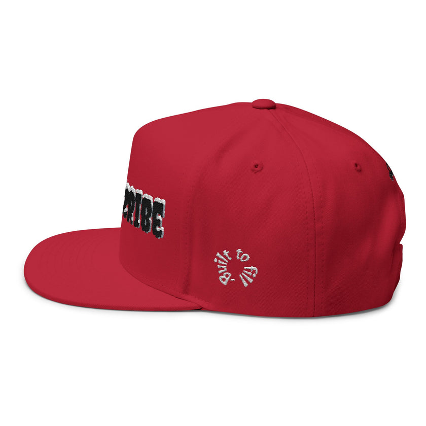 Embroidered 'Subscribe' Red TV Patch Flat Bill Cap