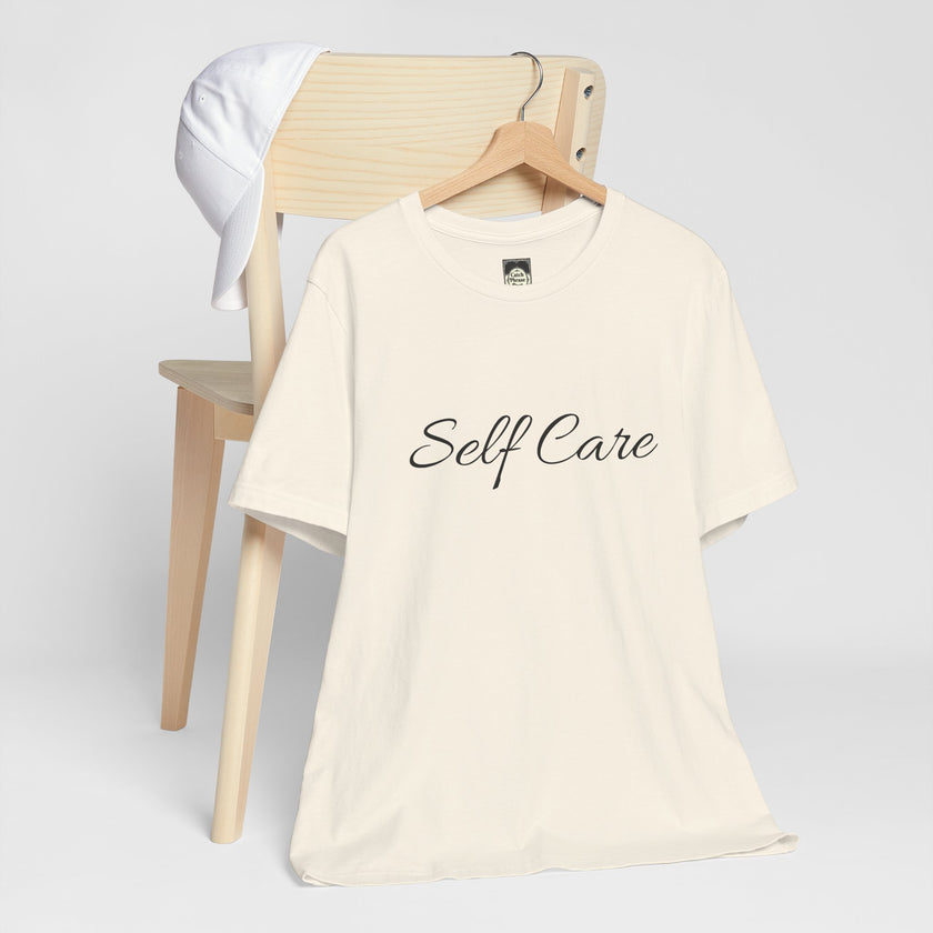 Self Care Tee — Minimal Script Self-Care T-Shirt