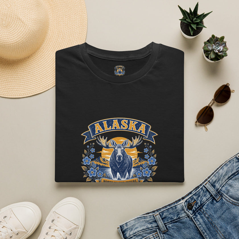 Alaska Moose Graphic T-Shirt — Vintage State Nature Tee