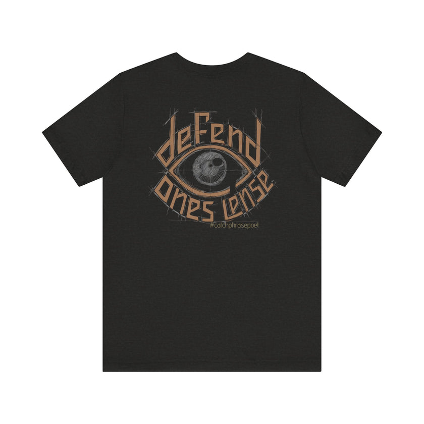 Defend One's Lens Eye Graphic Tee — Vintage-Protective Photography T-Shirt