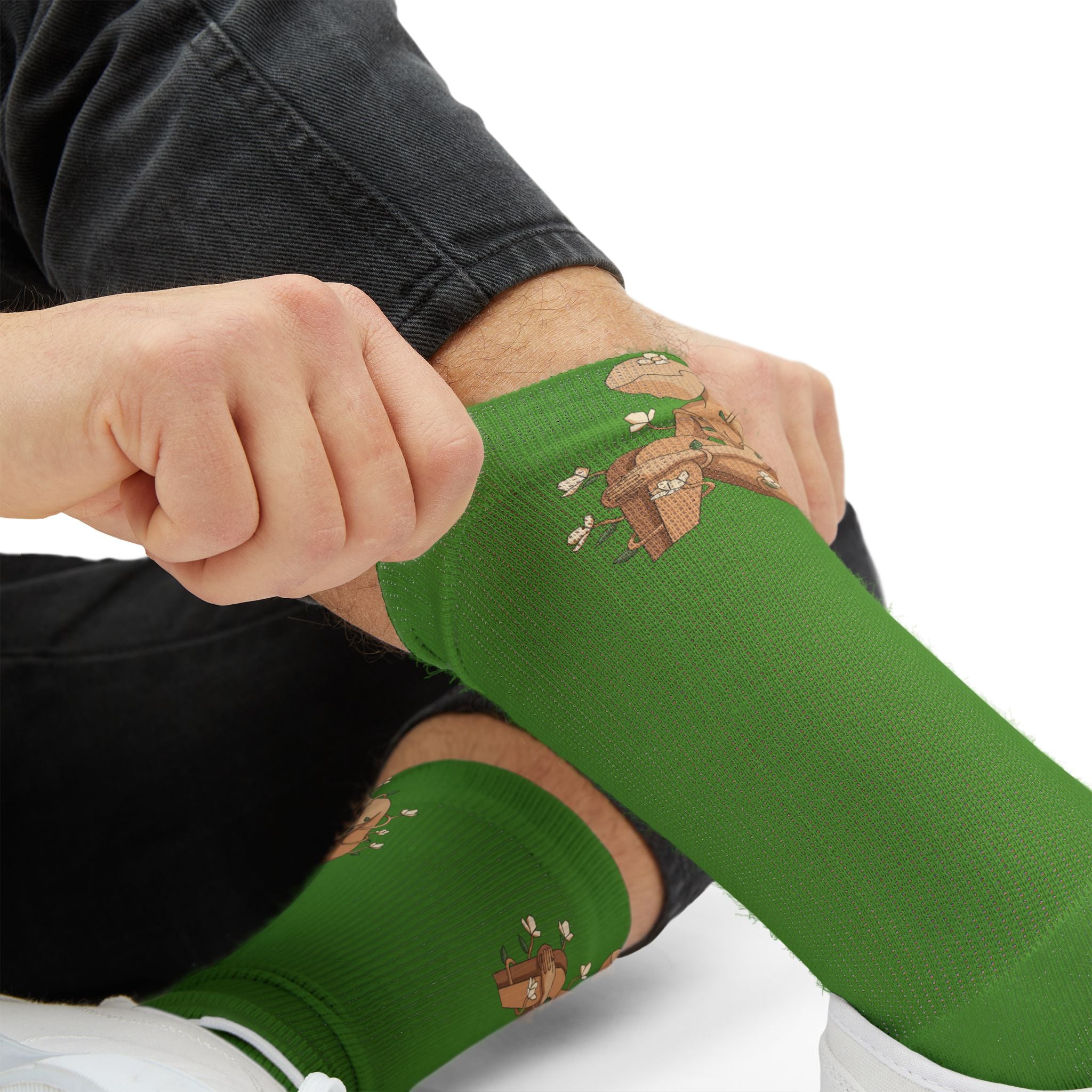 Green Sock Lady Of The Garden Sublimation Socks —
 Occupied