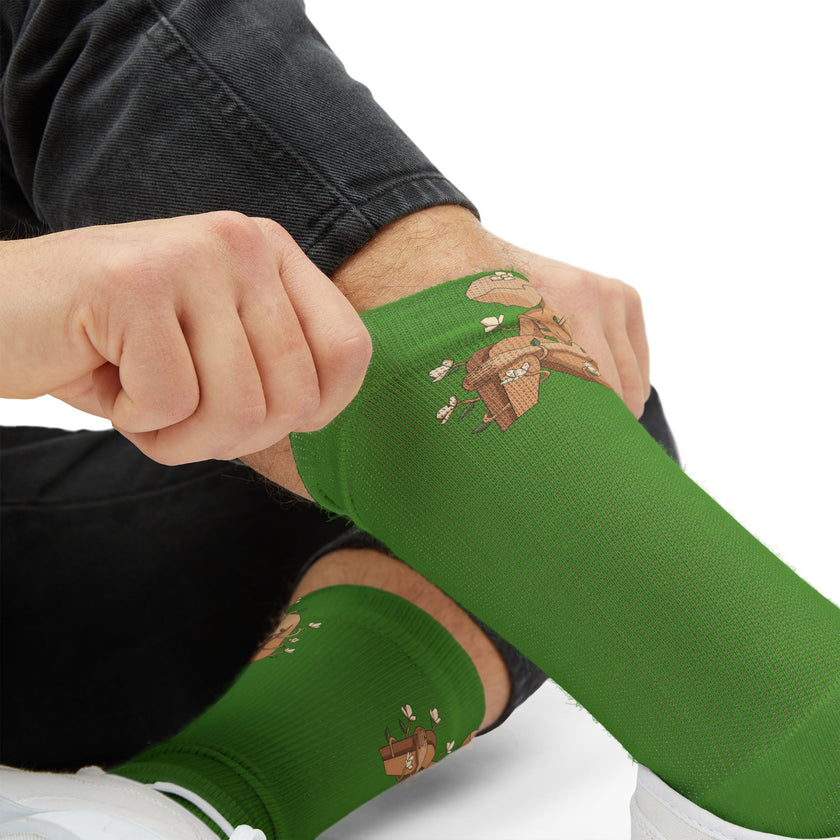 Green Sock Lady Of The Garden Sublimation Socks —
 Occupied